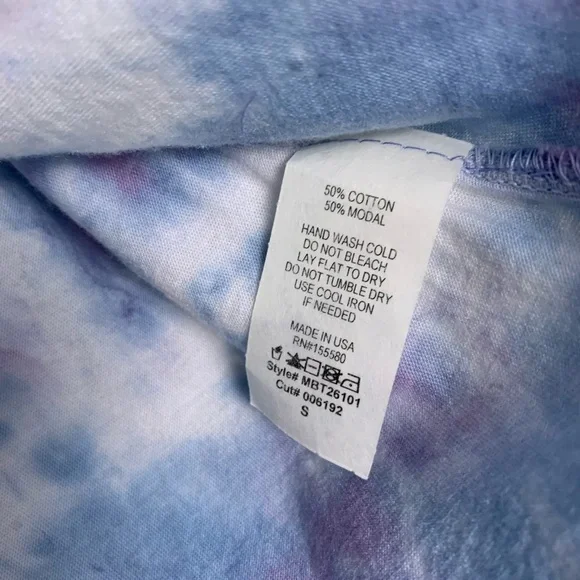 Anthropologie MaronieTie Dye Knit T-Shirt Blue Sm NEW - Picture 4 of 4